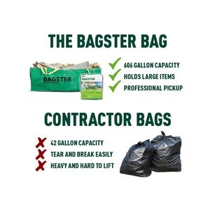 Bagster! Clean-Up! Holds 3,300 Pounds! Heavy Duty Trash Debris Bag